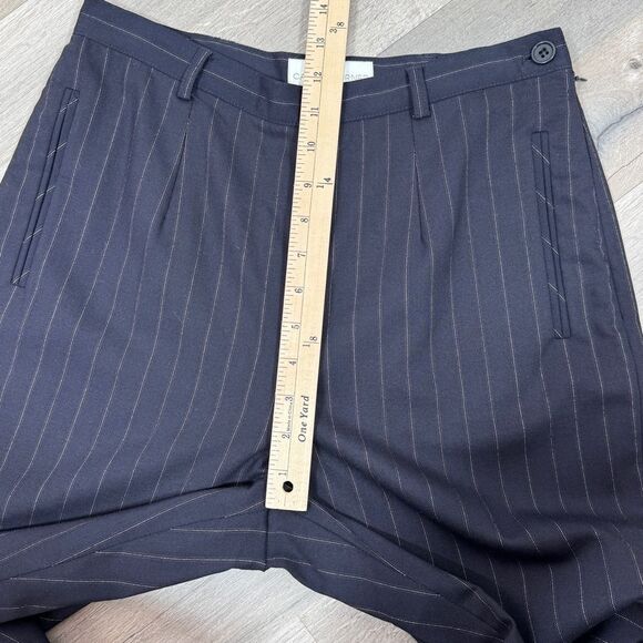 Casual Corner Pinstripe Cuff Hem Trouser Dress Pants Black 10 - Picture 11 of 13